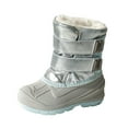thumbnail image 1 of Mwjwdo Waterproof Insulated Winter Snow Boots Cozy Thickened Non-Slip Flat Bottomed Footwear for Girls Perfect for Rainy and Snowy Days Light Blue 26, 1 of 3