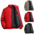 thumbnail image 1 of Mwjwdo Winter Jackets for Men Quilted Lined Stand Collar Zip Up Casual Loose Puffer Jacket Solid Oversized Winter Coats Green XXXXL, 1 of 4