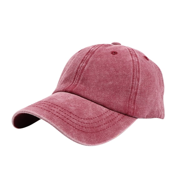 Mwjwdo Women’s Basic Baseball Cap with Plain Wash Five-Panel Curved Brim Multi-Layer Shade for Daily Errands Multicolor