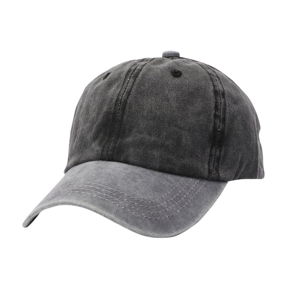 Mwjwdo Women’s Casual Baseball Cap with Gradient Wash Plain Five-Panel Flat Shade Brim for Lake Breaks Black