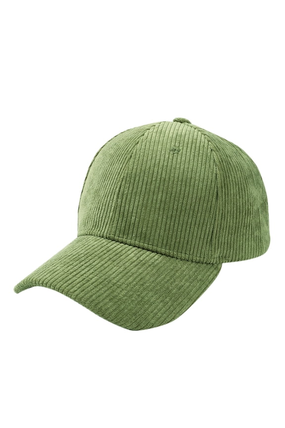 Women’s Casual Baseball Cap with Vertical Rib Texture & Five-Panel Stitch for Town Wanders Green