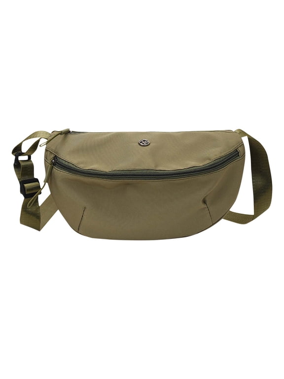 Women's Casual Nylon Fanny Pack Crossbody Sling Bag, Lightweight Everyday Shoulder Purse for Outdoor & Daily Use Green