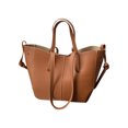 thumbnail image 1 of Mwjwdo Women's Fall Textured Leather Tote Bag, Vintage Multi-way Shoulder & Crossbody Handbag for Casual Daily Outfit Brown, 1 of 4