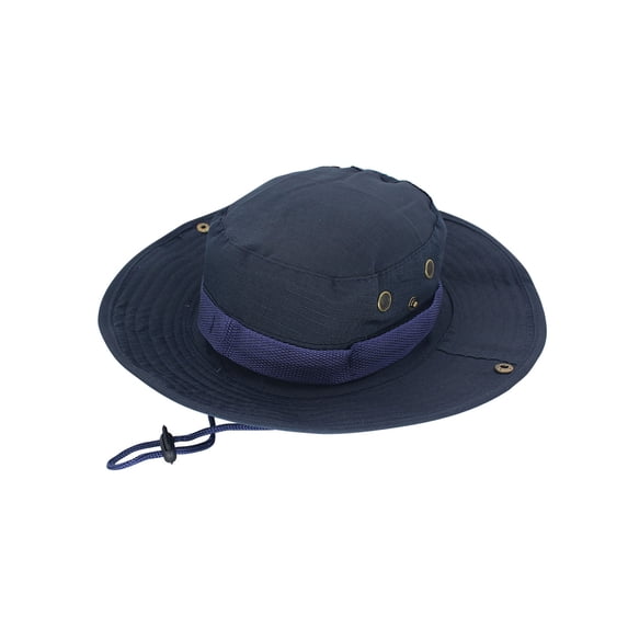 Mwjwdo Women’s Outdoor Boonie Hat with Wide Brim, Side Vents & Drawstring Band for Woodland Hikes Blue