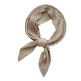 thumbnail image 1 of Mwjwdo Women’s Pleated Solid Square Scarf Light Thin Chiffon Soft Airy Texture For Fashion Looks Yellow, 1 of 2