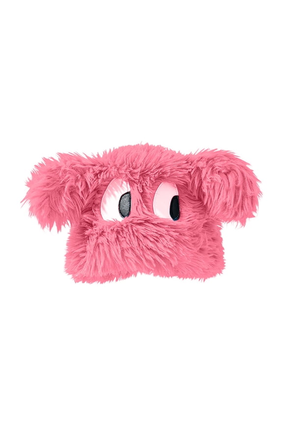 Women’s Plush Dog Balaclava Oversized Cartoon Ears Full-Face Soft Fluff Liner for Park Interactions Pink