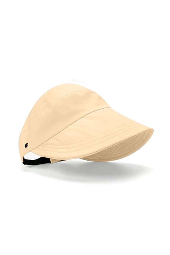 Women’s Rear Adjust Buckle Minimal Light Outdoor Short Brim Sun Visor with Low Crown Loose Cut for Daily Commutes Yellow