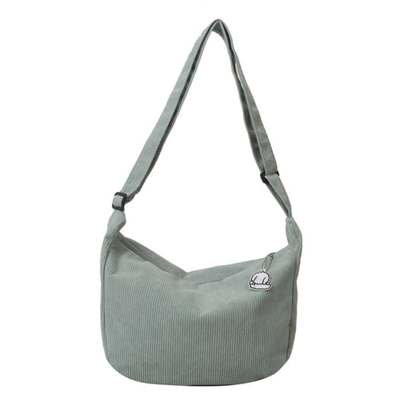 Mwjwdo Women's Solid Lightweight Nylon Dumpling Sling Bag, Minimalist Half Moon Crossbody Shoulder Handbag for Casual Daily Outfit Messenger Bag Green