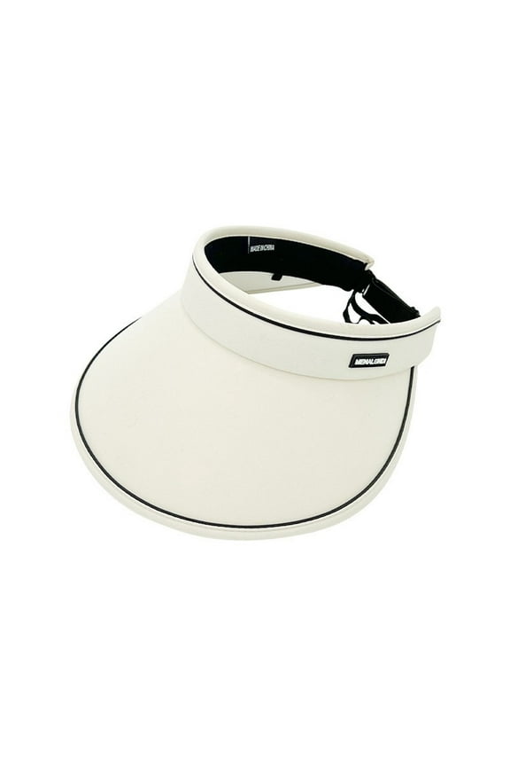 Women’s Sport Sun Visor Cap with Adjustable Extended Brim & Rear Elastic Buckle for Morning Runs White