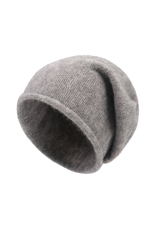 Women’s Thin Knit Slouch Hat Oversized Loose Stretch Fit for Indoor Rest Gray