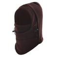 thumbnail image 1 of Mwjwdo Women’s Winter Fleece Balaclava with Full Face Cover & Side Drawstring for Rural Rides Brown, 1 of 2