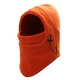 thumbnail image 1 of Mwjwdo Women’s Winter Fleece Balaclava with Full Face Cover & Side Drawstring for Rural Rides Orange, 1 of 2