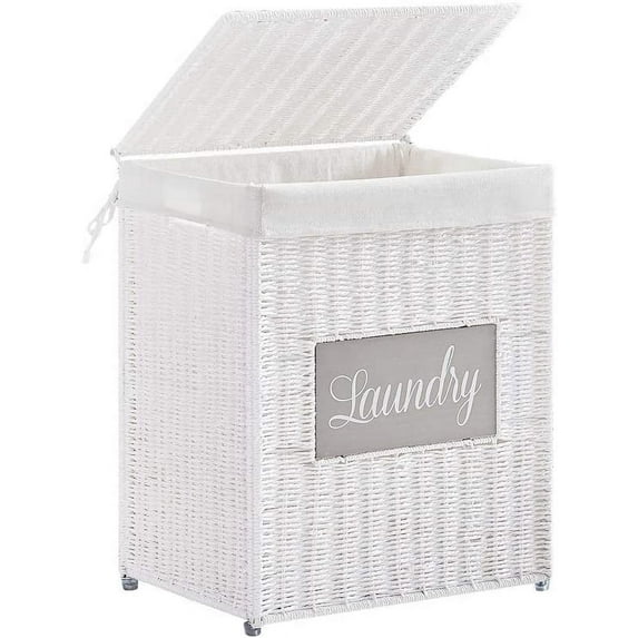 Mxfurhawa Laundry Hampers with Lid, White