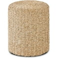 thumbnail image 1 of Mxfurhawa Round Ottoman, Natural Hand Braided Pouffe, Footstool with Solid Wood Frame, Rustic Accent Sitting, Farmhouse Pouf, Boho Decor or Small Table for Living Room (100% Paper Rope), 1 of 7