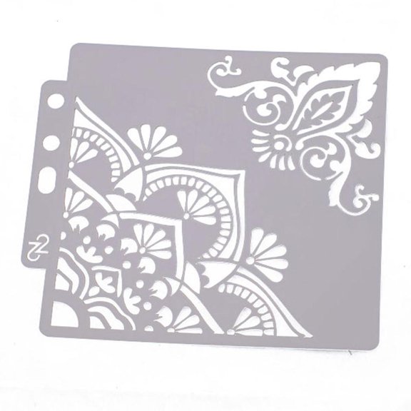 Mxhcet Flower Corner Stencils Template Painting Scrapbooking Embossing Stamping Album C