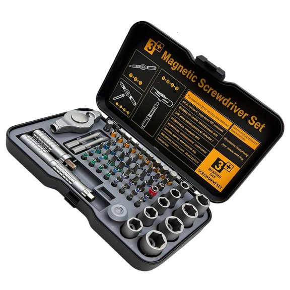 Mxhcet Multipurpose 66 Piece Magnetic Screwdriver Set Ideal For Computer Bicycles And Home Appliance Maintenance Tasks