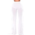 thumbnail image 1 of Mxiqqpltky Women Mesh Sheer Ruffle Cover Up Pants, 1 of 6