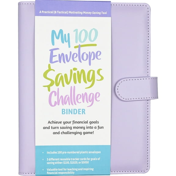My 100 Envelope Savings Challenge Binder (Removable Cover Band for Security), (Hardcover)