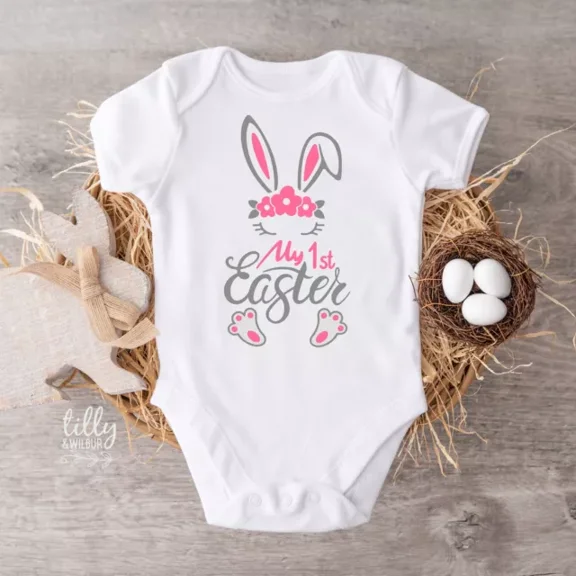 My 1St Easter Baby Bodysuit, First Easter Sâ®, Newborn Easter Gift, 1St Easter Cute Baby Onesie, BABY BODYSUIT LAT 4424