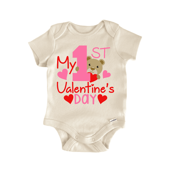 My 1St Valentine'S Day Newborn Baby Bodysuit