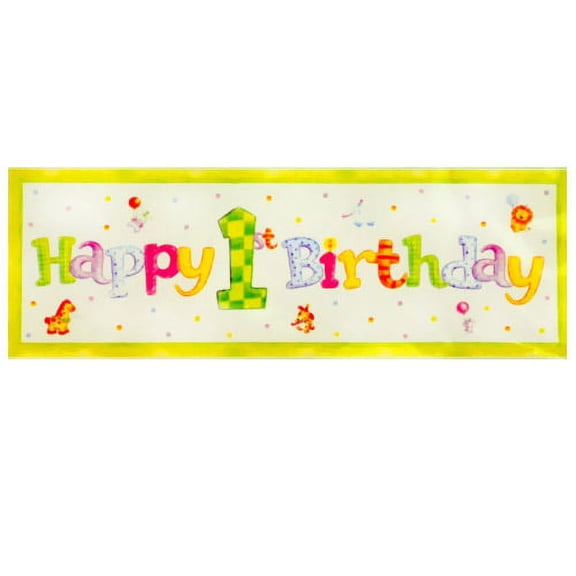 'My 1st Birthday' Teddy Bear Giant Party Banner (1ct)