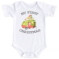 thumbnail image 1 of My 1st Christmas Camper Bodysuit for Baby Boys and Girls Christmas Outfit White Bodysuit Newborn, 1 of 1