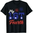 thumbnail image 1 of My 1st Fourth Funny First 4th Of July USA Pride Kids T-Shirt, 1 of 3