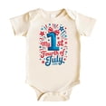 thumbnail image 1 of My 1st Fourth of July Baby Bodysuit Patriotic Stars & Stripes Outfit for Girls First 4th Natural Bodysuit 12 Months, 1 of 7
