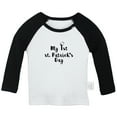 thumbnail image 1 of My 1st st. Patrick's Day Funny T shirt For Baby, Newborn Babies T-shirts, Infant Tops, 0-24M Kids Graphic Tees Clothing (Long Black Raglan T-shirt, 12-18 Months), 1 of 4