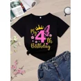 thumbnail image 1 of My 4Th Birthday Princess Crown Butterfly Graphic Tee For Kids Girls Cute Funny Style Holiday Gift Unisex Short Sleeve Cotton Tee, 1 of 6