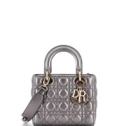 My ABCDior Lady Dior Bag Metallic Cannage Quilt Leather By Rebag