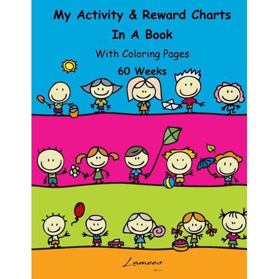 My Activity & Reward Charts In A Book With Coloring Pages (60 Weeks) (Paperback)