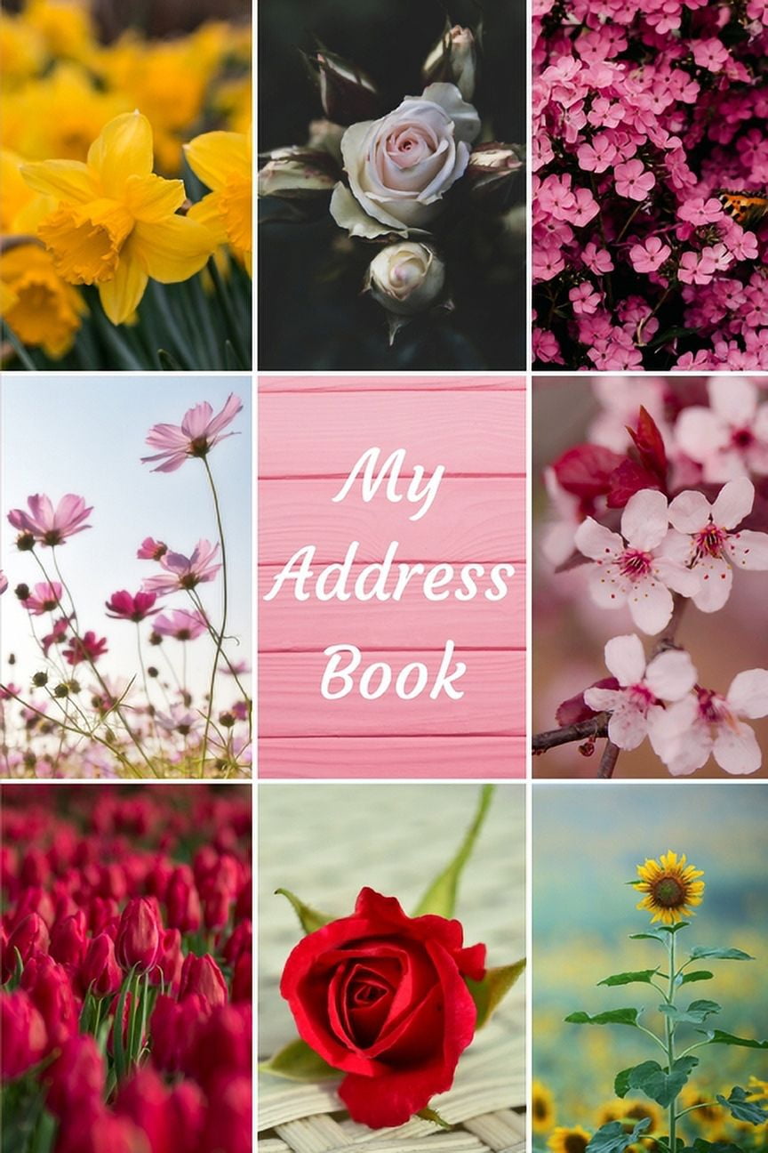 My Address Book Flowers Cover Address Book for Names, Addresses