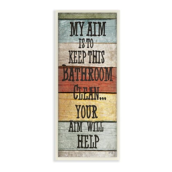 My Aim Is To Keep This Room Clean Wall Plaque