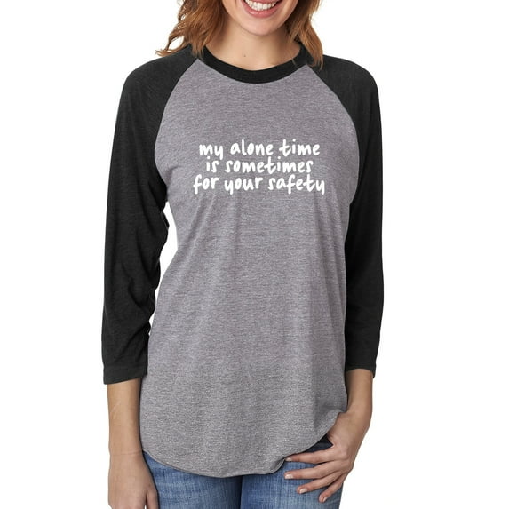 My Alone Time Is Sometimes Unisex 3/4 Sleeve Baseball Raglan Tee