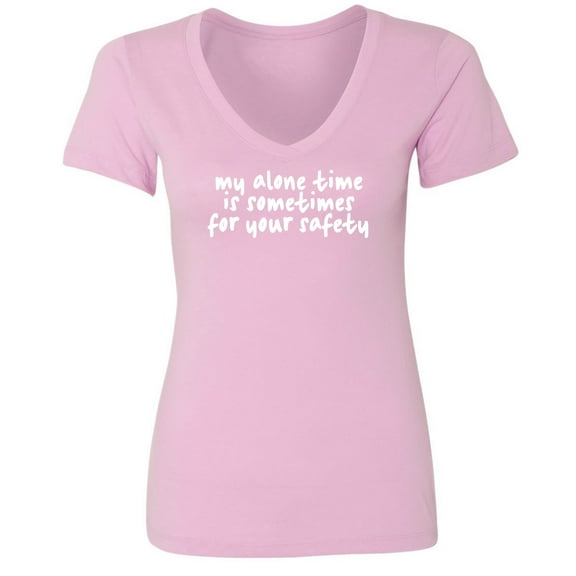 My Alone Time Is Sometimes Womens V-Neck Tee