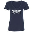 thumbnail image 1 of My Alone Time Is Sometimes Womens V-Neck Tee, 1 of 2