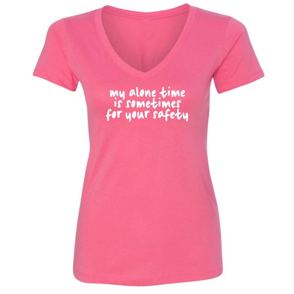 My Alone Time Is Sometimes Womens V-Neck Tee