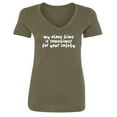 thumbnail image 1 of My Alone Time Is Sometimes Womens V-Neck Tee, 1 of 2