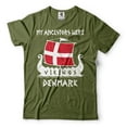thumbnail image 1 of My Ancestors Were Vikings Denmark T-Shirt Vikings Patriotic Shirt Denmark History Tee (4X-Large Military Green), 1 of 6
