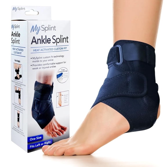My Ankle Splint Heat Activated Custom Fit One Size Fits Left or Right