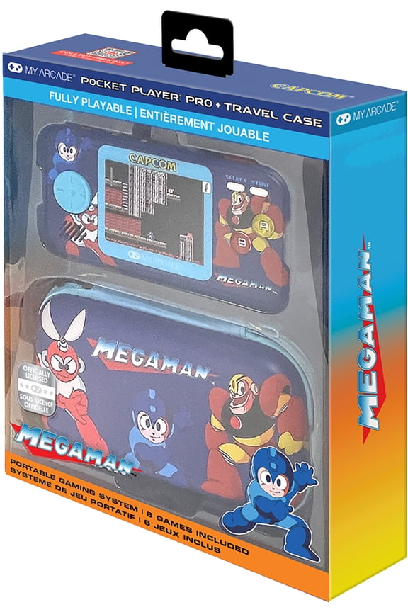 - Mega Man Pocket Player Pro Portable Handheld Gaming System With Travel Case
