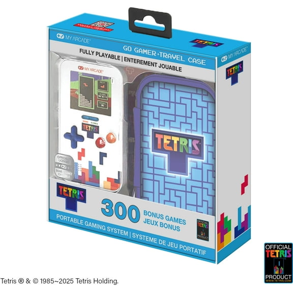 My Arcade - DGUNL-7166 Tetris Go Gamer Portable Handheld Gaming System With Travel Case