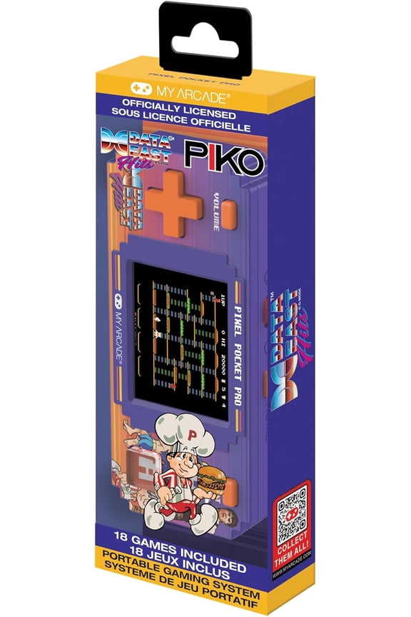 Data East Pixel Pocket Pro: Officially Licensed Video Game, Portable Keychain Arcade