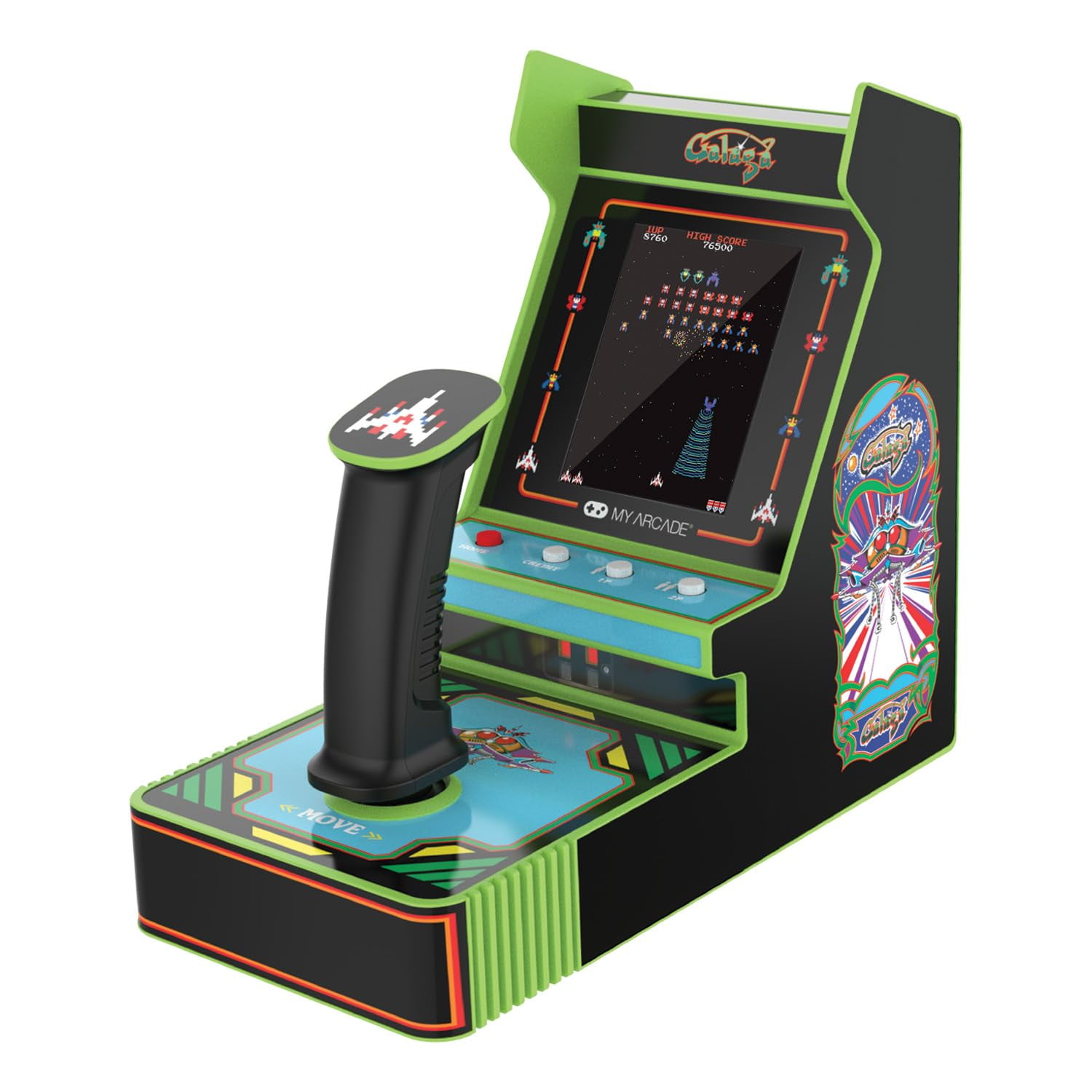 My Arcade Galaga Joystick Player 2in1 Galaga & Galaxian Mini Arcade ...