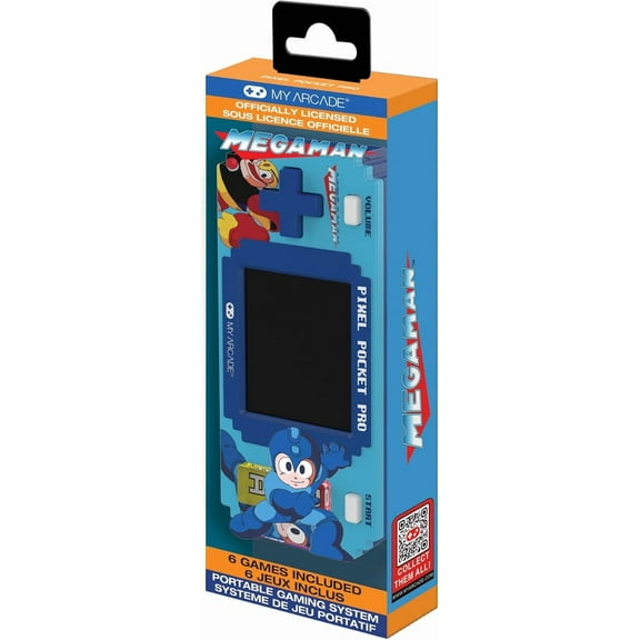 My Arcade Mega Man Pixel Pocket Pro: Officially Licensed Mega Man Video Game, Portable Keychain Arcade