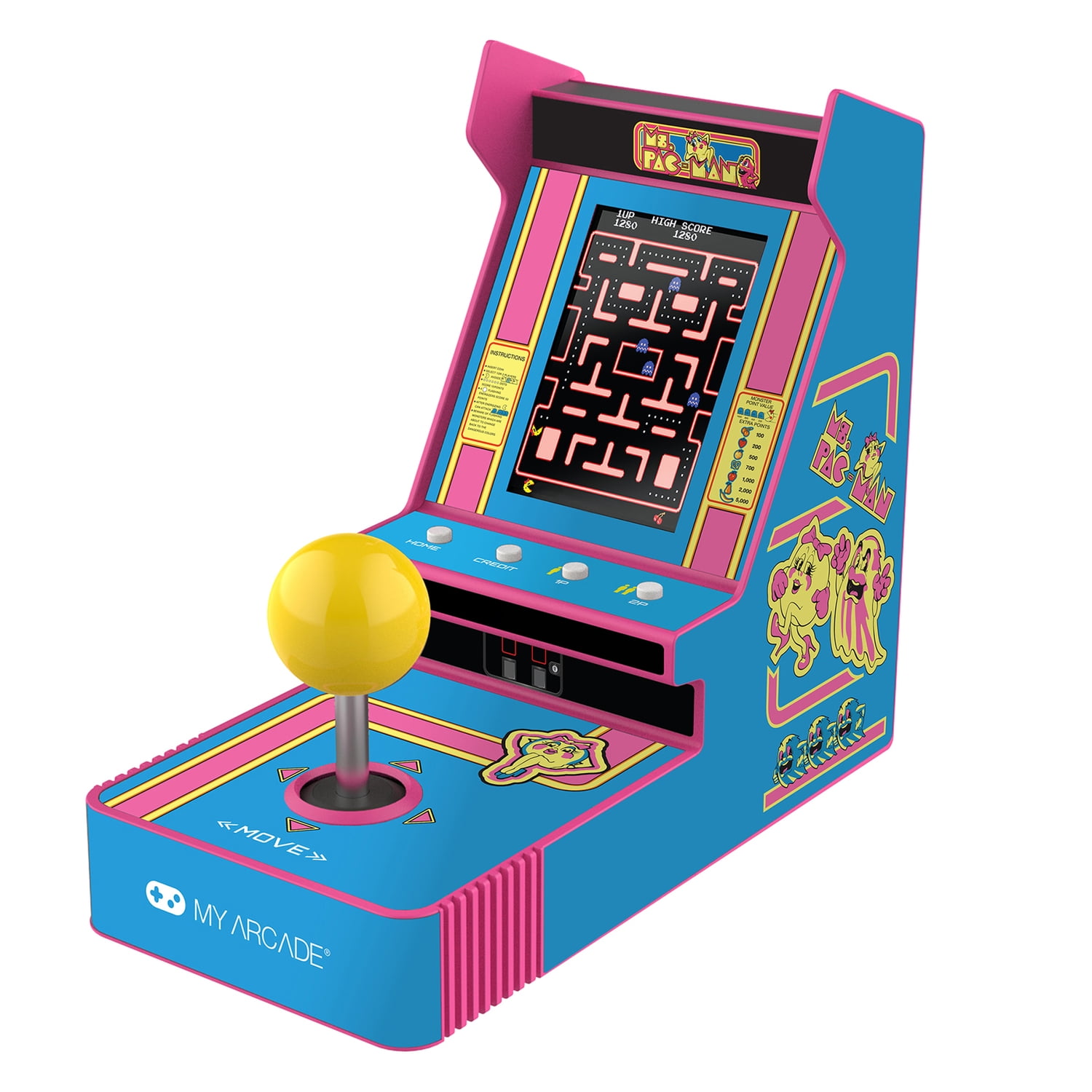 My Arcade Ms. Pac-Man Joystick Player Portable Retro Arcade