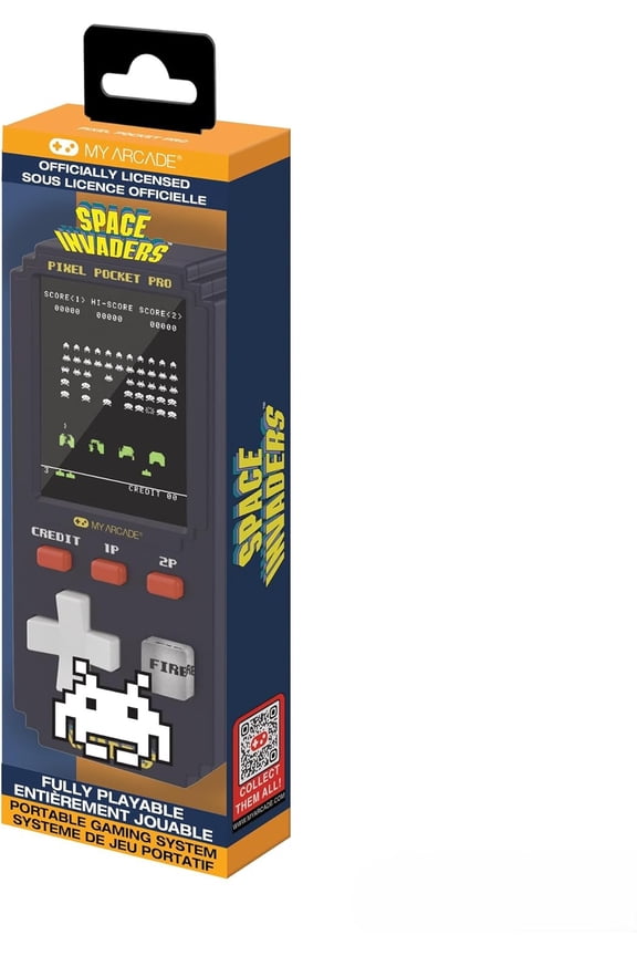 Space Invaders Pixel Pocket Pro : Officially Licensed Space Invaders Video Game, Portable Keychain Arcade