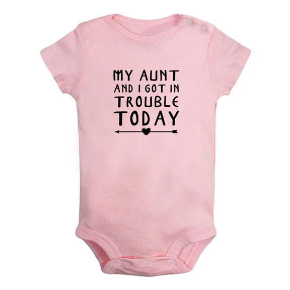 My Aunt And I Got In Trouble Today Funny Rompers For Babies, Newborn Baby Unisex Bodysuits, Infant Jumpsuits, Toddler 0-24 Months Kids One-Piece Oufits