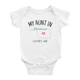 thumbnail image 1 of My Aunt In Oklahoma Loves Me Baby Short Sleeve Romper Bodysuits 6-12 Months, 1 of 5